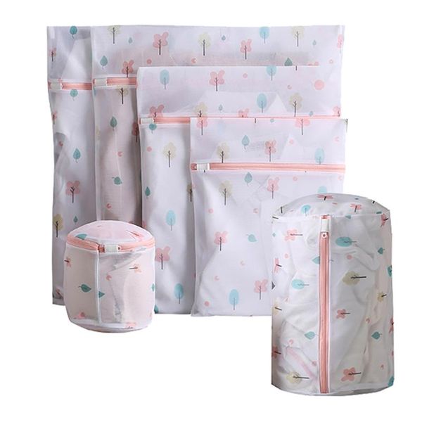 

laundry bags 1 set 6pcs household durable fine mesh zipper underwear wash