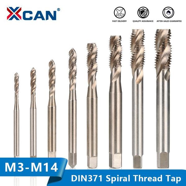 

hand tools xcan din371 thread tap hss machine drill bit m3/m4/m5/m6/m8/m10/m12/m14 spiral metric screw threading