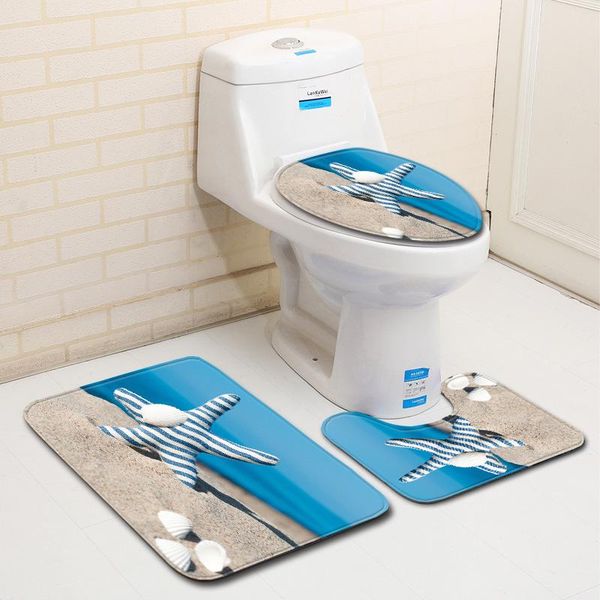 

carpets 3 piece beach mat floor rug bathroom carpet non-slip absorbent foot pad toilet cover shower rugs