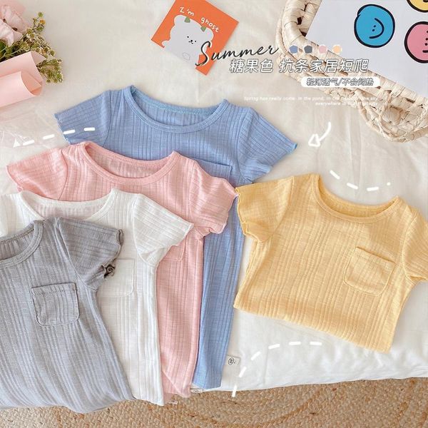 

rompers 0-2 years baby girls candy color triangle romper, Blue