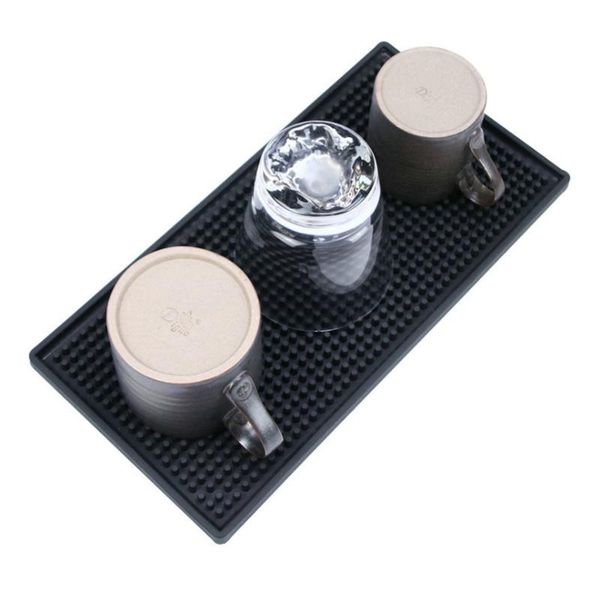 

mats & pads pvc thickened rubber bar mat non-slip water-proof placemat rectangular beer whiskey dining accessories