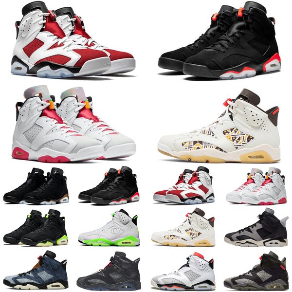 

wholesale electric green jumpman 6 6s men basketball shoes carmine hare dmp infrared flint sports sneakers mens trainers size 7-13, White;red