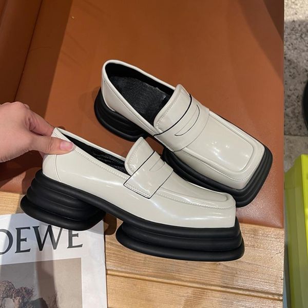 

dress shoes summer luxury design pumps mary janes women white black leather british styles high platform oxfords