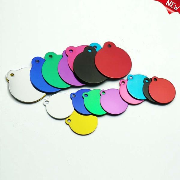 

wholesale 100pcs dog pet id tags pendant cat tag lost puppy name address round collar accessories tag,id card