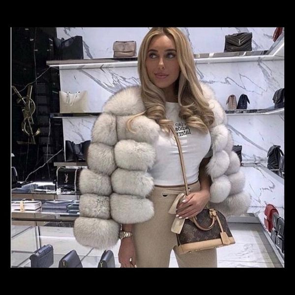 

women's fur & faux fashion mink coats women 2021 winter s-4xl coat elegant thick warm outerwear fake woman jacket, Black