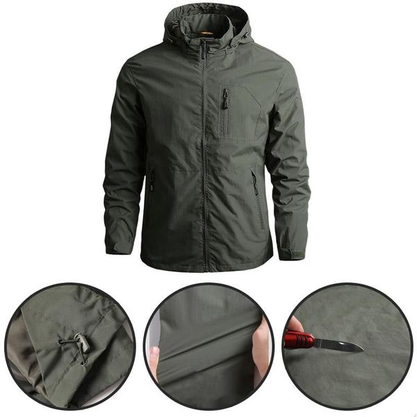 

men's jackets style thin men casual sportswear for breathable hooded coats removable hat windbreaker plus size m~5xl, Black;brown