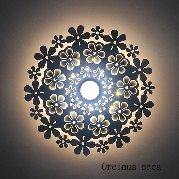 

wall lamps american style creative window flower led lamp living room corridor balcony modern simple shadow iron art