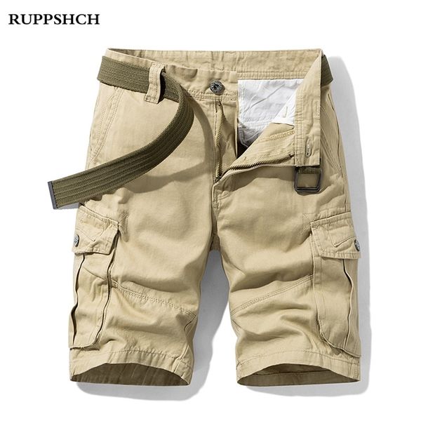 

summer men cargo shorts pure cotton casual fashion color pants streetwear 210713, White;black