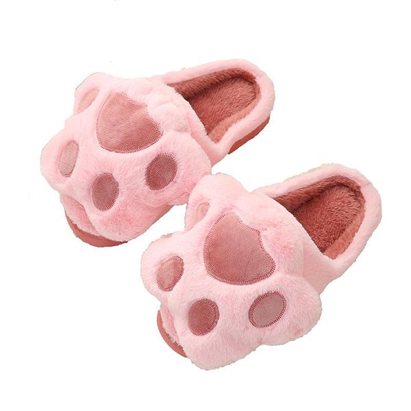 

slippers lovely women flip flops cute cartoon floor home soft warm house shoes winter plush ladies xkd8035, Black