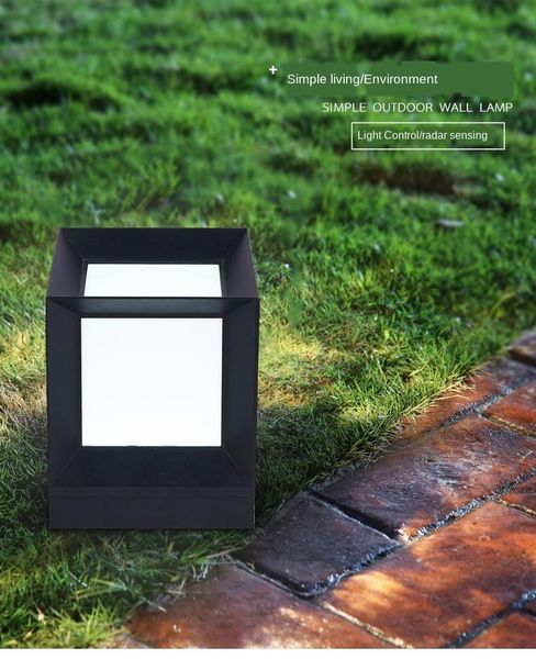 

6pcs outdoor led lawn simple waterproof light-controlled human induction street lamp park road community household courtyard lamps