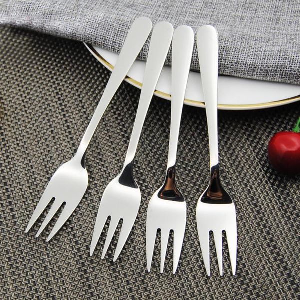 

forks 1pcs 14 x 2.2 cm stainless steel fruit fork dessert steak knife and western cutlery