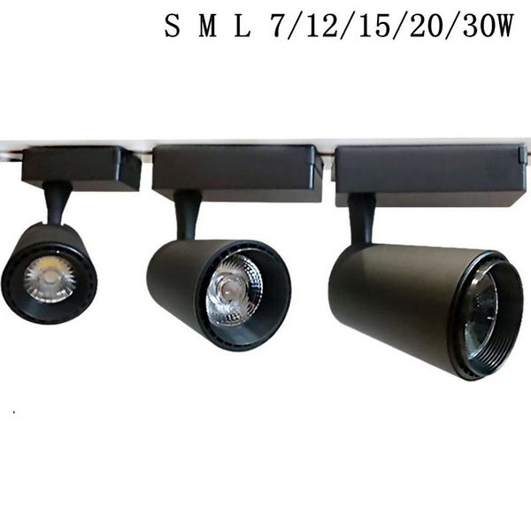 

1pcs led track light cob rail spotlights lamp cup shaped leds tracking fixture bulb for store shop mall bar lights