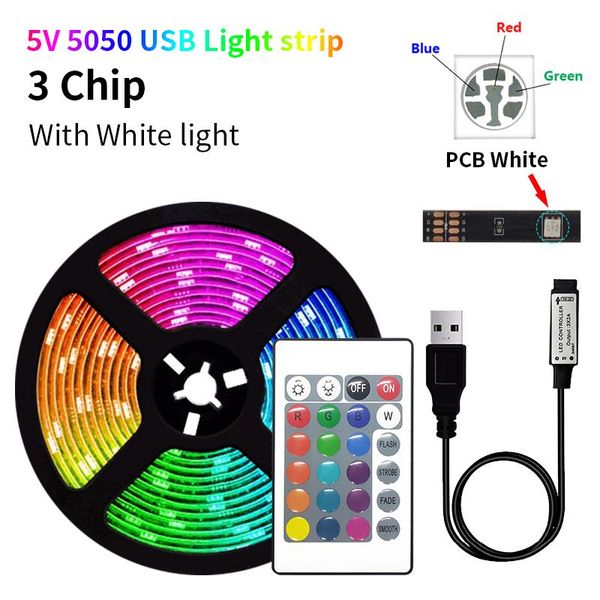

strips usb led strip light smd dc 5v luces lights flexible lamp tape ribbon rgb tv deskdiode room decoration
