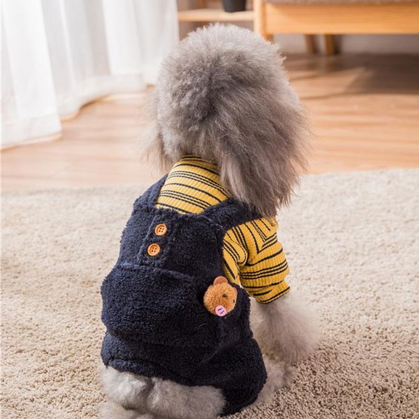 

dog apparel hipidog striped clothes for small dogs warm autumn winter jumpsuit drop