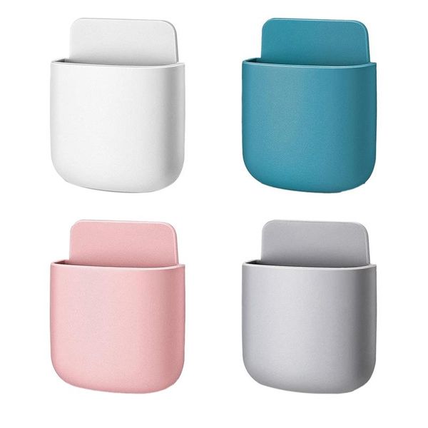 

storage bottles & jars 4 pieces remote control holder wall mount self adhesive box organizer pen for