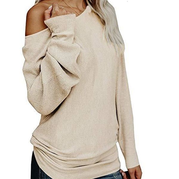 

women's sweaters style knit off-shoulder loose-fit sweater nq9p, White;black
