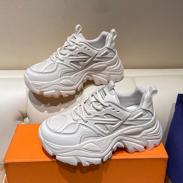 

thick soled dad shoes 2021 new autumn and winter small white breathable mesh sports running flat bottomed casual women's