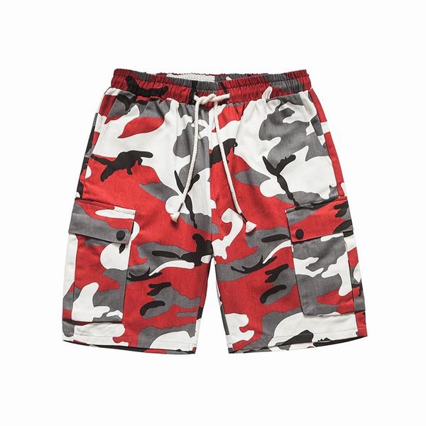 

summer shorts men cotton mens cargo army camouflage five overalls casual male men's, White;black