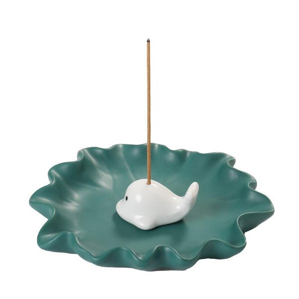 

fragrance lamps ceramic portable incense burner mini sticks white cute kit base quemador de incienso room decoration zy50xl