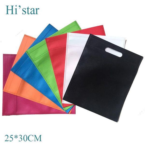 

shopping bags 25*30cm 20 pieces/lot customized non woven promotional bag with own