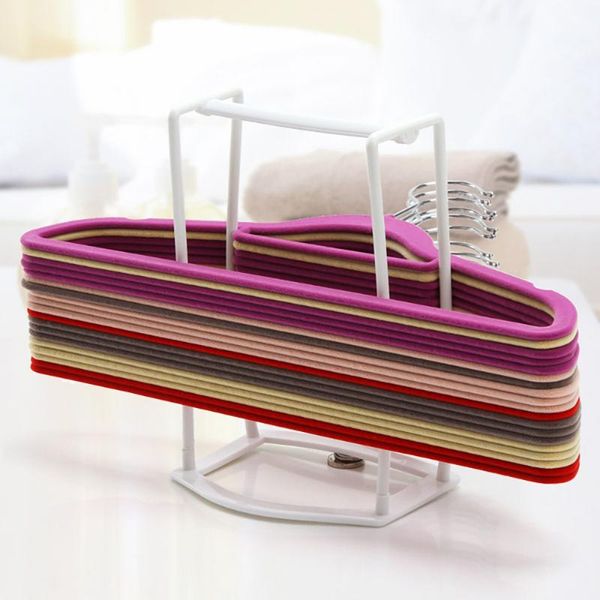 

hooks & rails portable plastic hanger organizer rack companion storage