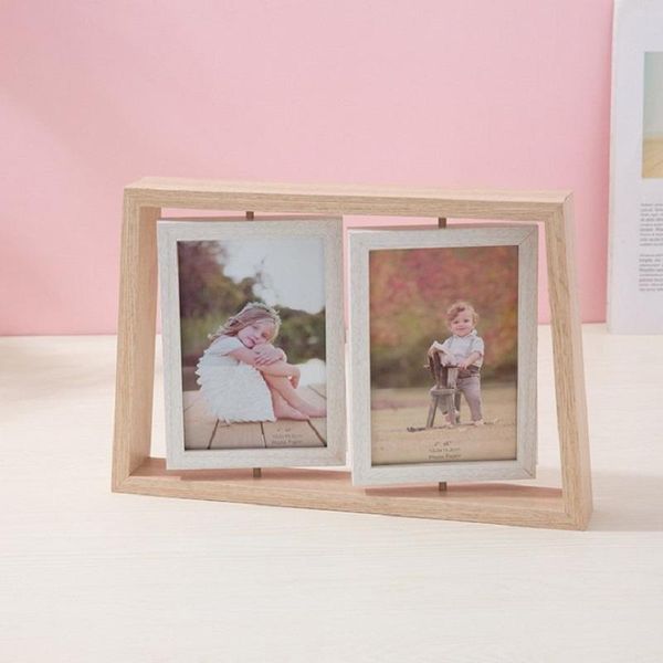 

frames rotable home po frame 2 boxes horizontal vertical format vintage inner picture double side table wall decor