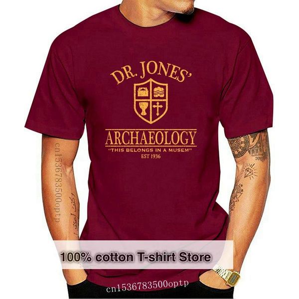 

men's t-shirts 492 dr. jones archaeology mens tee t shirt funny 80s movie costume party indiana t-shirt classic custom design, White;black
