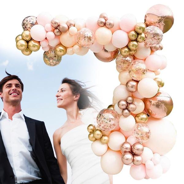 

party decoration rose gold wedding balloon arch balloons garland kit valentine birthday ballon chain baby shower confetti