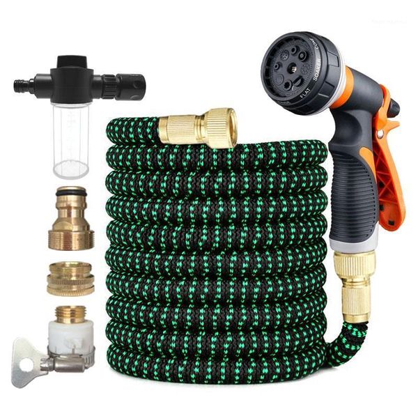 

watering equipments garden irrigation high pressure water gun car wash cleaning household multifunctional retractable magic hose supplies1