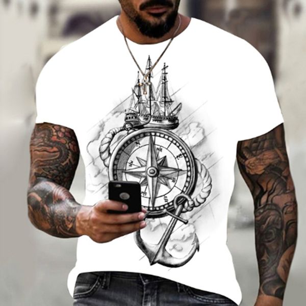 

men's tees & polos hree-dimensional graphic t-shirt men's fashion casual fun 3d printing t-shirt summer o-neck shirt streetwear, White;black