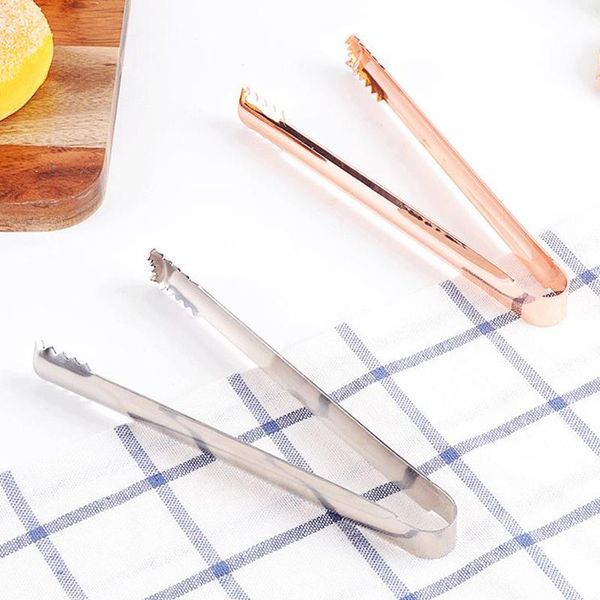 

ice buckets and coolers 3pcs tongs stainless steel sugar cube mini kitchen salad dessert server clamp bar accessories