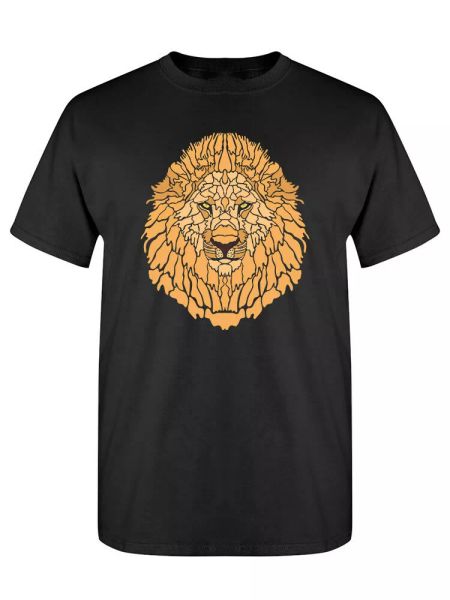 

lion ethnic style tee men's -image by shutterstock, White;black