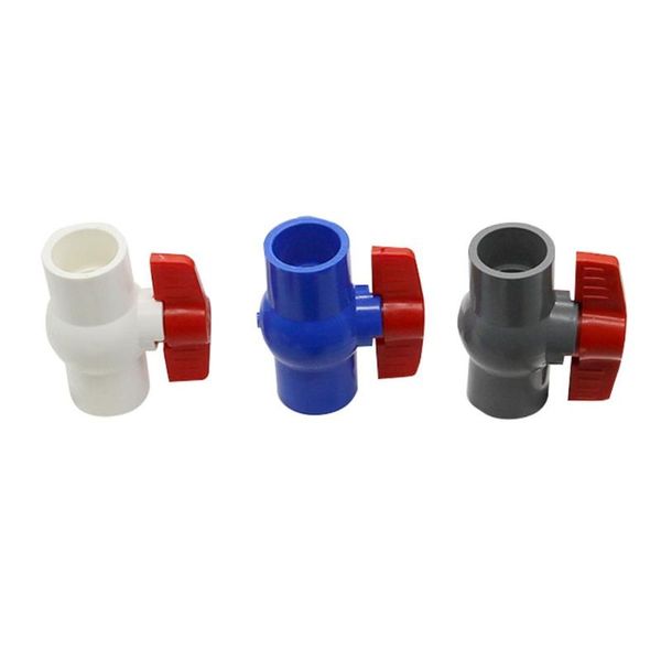 

watering equipments water supply white blue grey pvc plastic slip ends ball valve 32mm to inner diameter 2-way flow controller switch