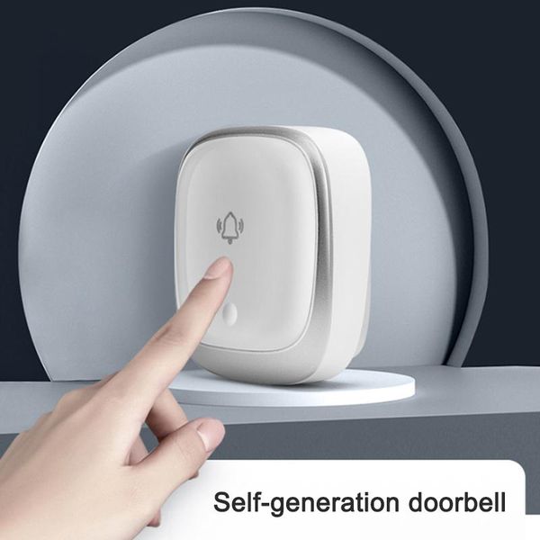 

wireless waterproof doorbell self-generation battery-smart home security welcome button door bell doorbells