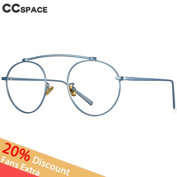 

sunglasses 53761 round anti-blue light metal glasses frame for men women optical fashion computer eyeglasses, White;black