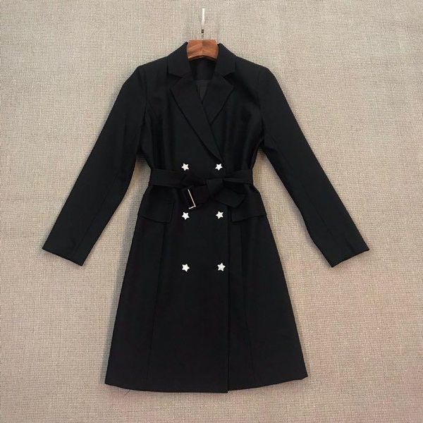 

women's trench coats xz700375 fashion women & jackets 2021 brand design dresses, Tan;black