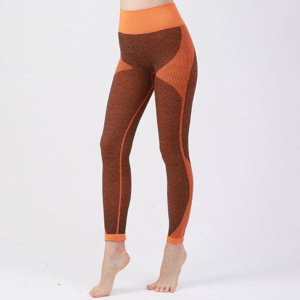

yoga pants high waist seamless moisture absorption sports running fitness tights outfits, White;red