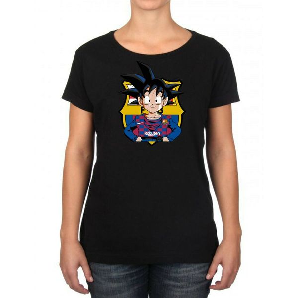 

womens t-shirt fc barca soccer sangoten spain, White;black