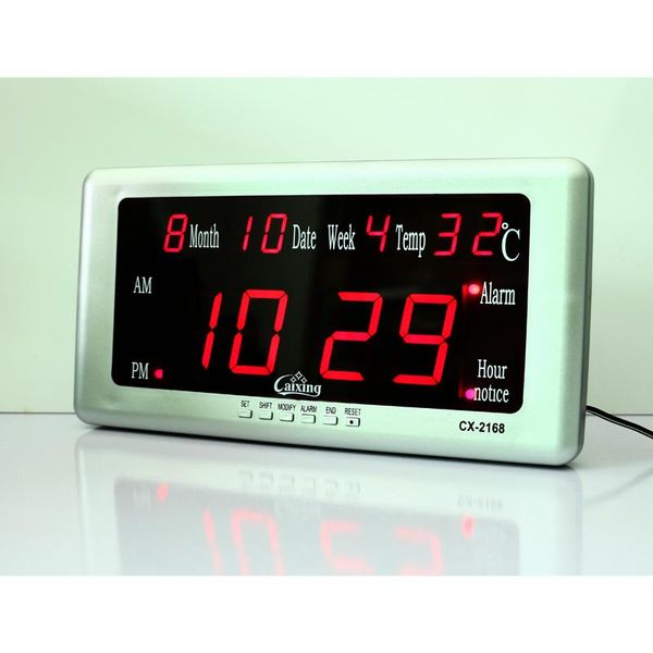 

wall clocks led desk digital alarm clock electronic with temperature calendar date week display big digits for home office