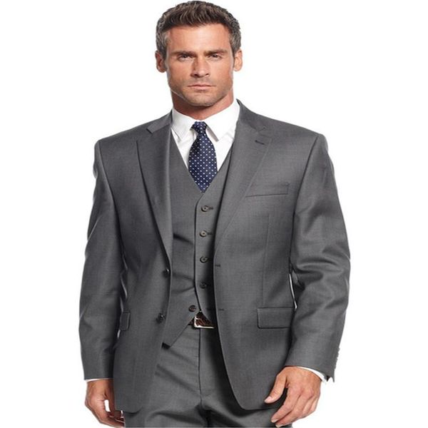 

men's suits & blazers dark grey single breasted mens 3 pieces wedding for men groom tuxedos business formal suit (jacket+pants+vest+tie, White;black