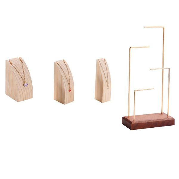 

jewelry pouches, bags 2 set necklace display stand pendant stand, black walnut & beige, Pink;blue