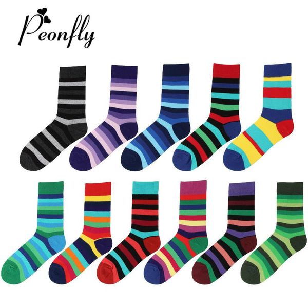 

funny harajuku style women socks colorful striped pattern happy crew 2021 cotton calcetines mujer & hosiery, Black;white