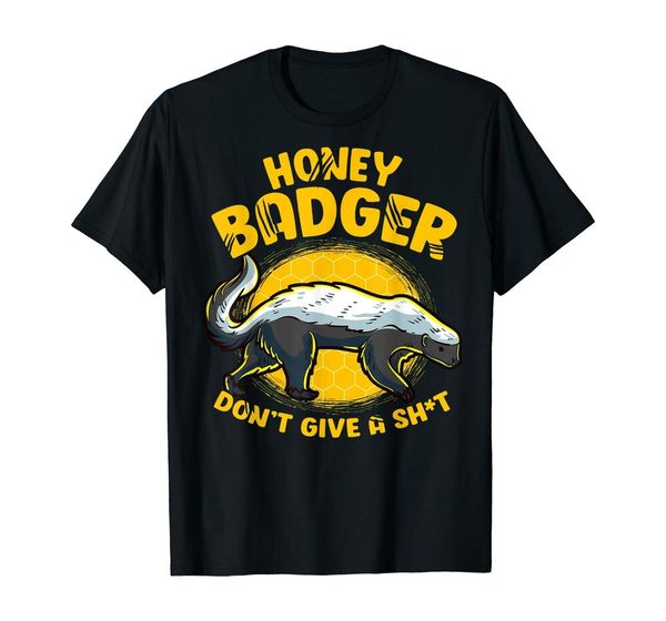 

honey badger don't give a sh*t funny t-shirt size s-5xl, White;black