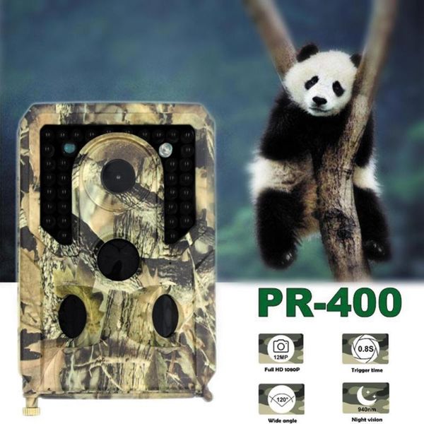 

hunting cameras pr-400 trail camera wildlife night vision motion activated outdoor trigger scouting 12mp 1080p 940nm