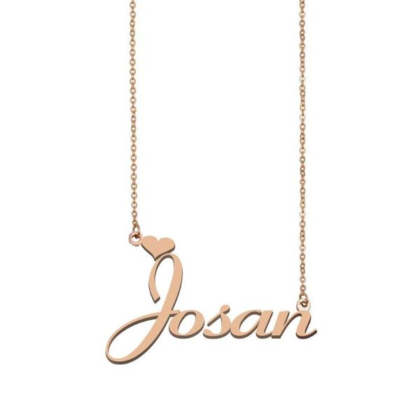 

pendant necklaces josan name necklace , custom for women girls friends birthday wedding christmas mother days gift, Silver