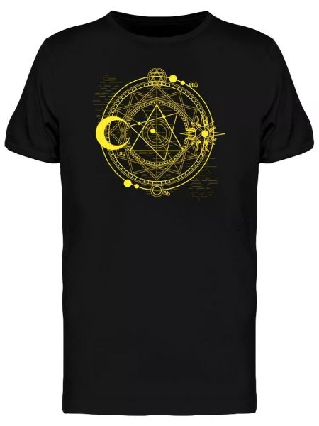 

Yellow Sacred Geometry Circle Men's Tee -Image by Shutterstock, White;black