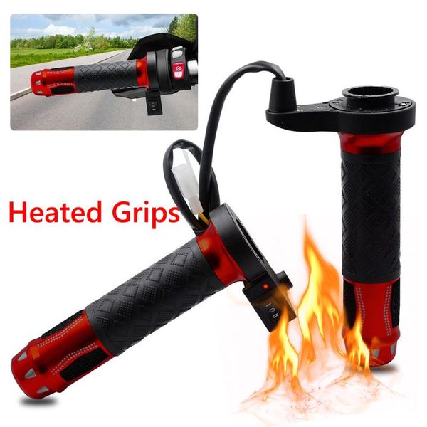 

handlebars 12v heated handlebar grips waterproof 7/8 handle bar warmer electric heating for motorcycle atv