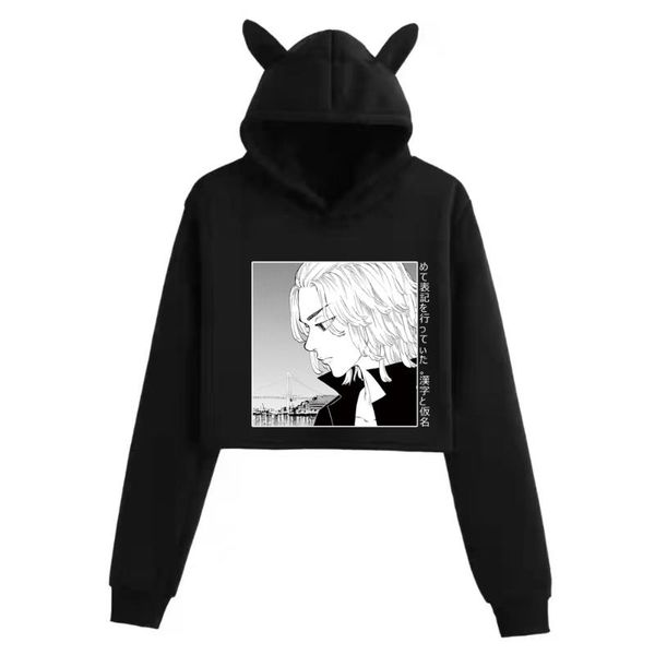 

men's hoodies & sweatshirts anime tokyo revengers pullover loose for men, Black