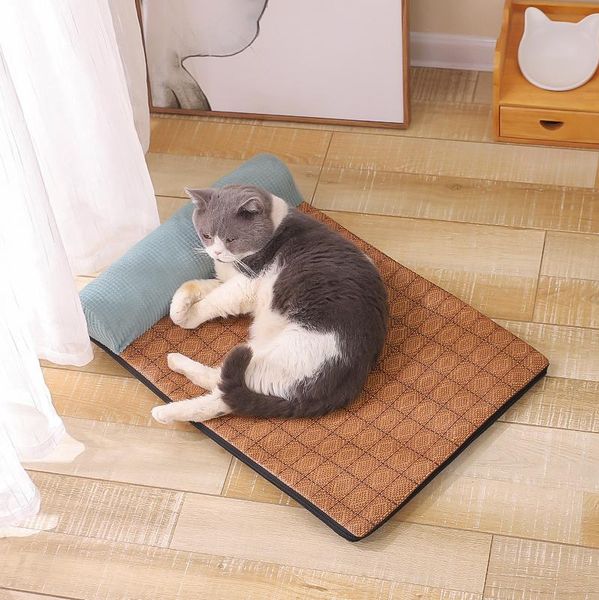 

summer kennel cat's nest cool mat can be removed non-sticky cold cat dog universal tunnel bed litter box beds & furniture