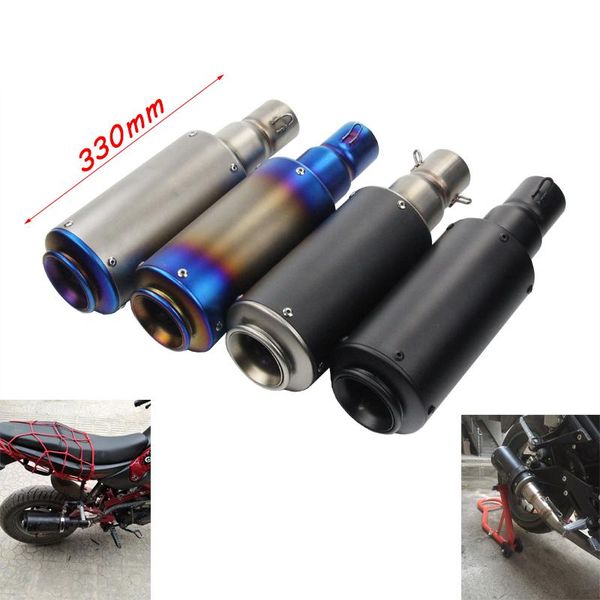 

motorcycle exhaust system 38-51mm stainless steel universal muffler pipe sound for 330